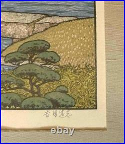 Toshi Yoshida -Original Large Japanese Woodblock Bamboo Friendly Garden Series