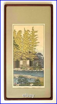Toshi Yoshida -Original Large Japanese Woodblock Bamboo Friendly Garden Series