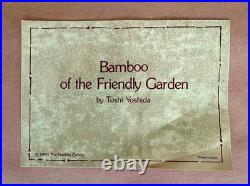 Toshi Yoshida -Original Large Japanese Woodblock Bamboo Friendly Garden Series