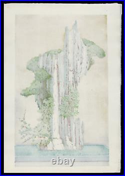 Toshi Yoshida Woodblock -Waterfall