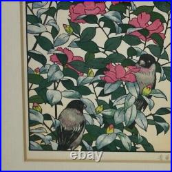 Toshi Yoshida original woodblock print in framed with signature and certificate