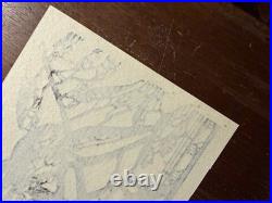 Toshijiro Inagaki Japanese Woodblock Print Mt. Arashiyama Vintage Original
