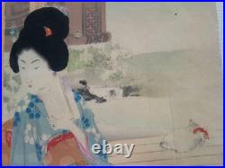 Toshikata Mizuno Frontispiece Woodblock Print Of The Novel Shadow Beauty