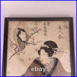 Toyokuni 1810s Original Japanese Woodblock Signed 15x10 From Edo Period