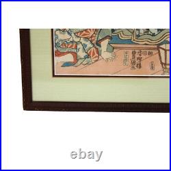 Toyokuni lll Kunisada (1786-1864) Antique Woodblock Print On Rice Paper