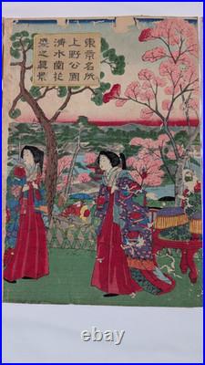 True View of Cherry Blossoms in Full Bloom at Kiyomizu Hall in Ueno Park Tokyo