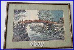 Tsuchiya Koitsu Antique Fine Japanese Woodblock Print Sacred Bridge at Nikko