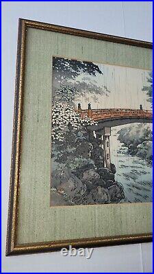 Tsuchiya Koitsu Antique Fine Japanese Woodblock Print Sacred Bridge at Nikko