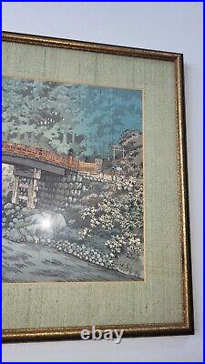 Tsuchiya Koitsu Antique Fine Japanese Woodblock Print Sacred Bridge at Nikko