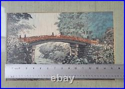 Tsuchiya Koitsu Antique Fine Japanese Woodblock Print Sacred Bridge at Nikko