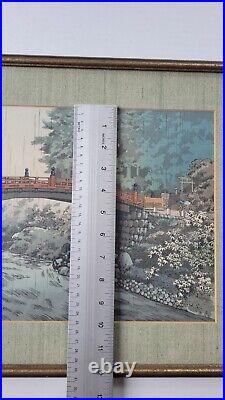 Tsuchiya Koitsu Antique Fine Japanese Woodblock Print Sacred Bridge at Nikko