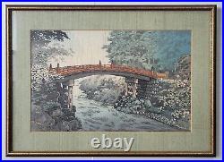 Tsuchiya Koitsu Antique Fine Japanese Woodblock Print Sacred Bridge at Nikko