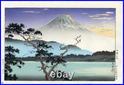 Tsuchiya Koitsu JAPANESE Woodblock Print Sunset of Sai-ko Lake