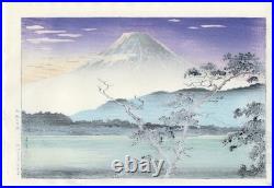Tsuchiya Koitsu JAPANESE Woodblock Print Sunset of Sai-ko Lake