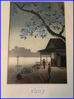 Tsuchiya Koitsu Japanese Shin-hanga Woodblock Print 1939 Ueno Shinobazu Pond