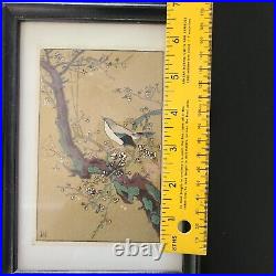 Tsuchiya Koitsu Japanese Woodblock Print Plum Nightingale Bird