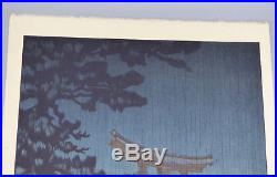 Tsuchiya Koitsu Rain at Miyajima Original 1941 Japanese Woodblock Print Japan