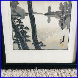 Tsuchiya Koitsu Tago Bay Genuine 1950s Framed Japanese Woodblock Print Doi