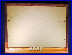 UCHIDA WOODBLOCK PRINT FRAMED The Grand Buddha of the Todaiji Temple in Nara