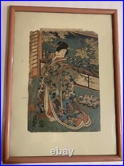 UTAGAWA KUNISADA (1786-1865, Japan) Original UKIYO-E WOODBLOCK PRINT, Signed