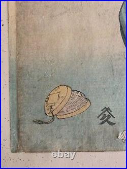 UTAGAWA KUNIYOSHI Original Woodblock Triptych 1848