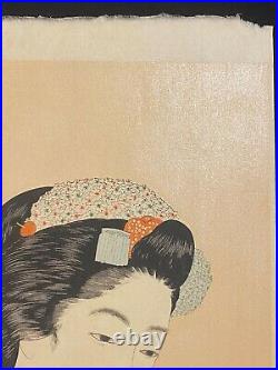 Ukiyo-e Japanese Woodblock Print Hashiguchi GOYO Nishiki-e Hanga Japan Antique 5
