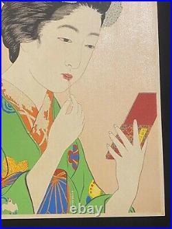 Ukiyo-e Japanese Woodblock Print Hashiguchi GOYO Nishiki-e Hanga Japan Antique 5