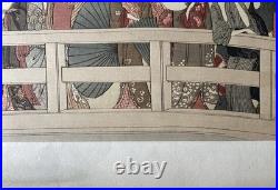 Ukiyo-e Japanese Woodblock Print Kitagawa Utamaro Ryogoku Coolness 19.2x30.3cm