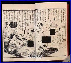 Ukiyo-e Shunga Book Woodblock Print Original 25 pic 19th century antique AB12003