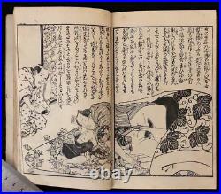 Ukiyo-e Shunga Book Woodblock Print Original 26 pic 19th century antique AB12002