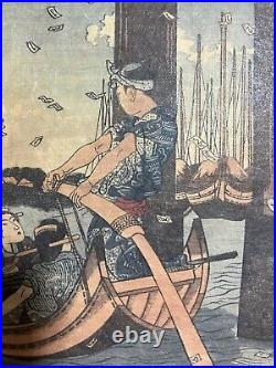 Ukiyo-e UTAGAWA KUNIYOSHI Japanese Original Woodblock Print Edo Nishiki-e