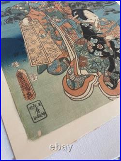 Ukiyo-e Utagawa Kunisada Original Edo Period Woodblock Print