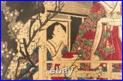 Ukiyoe Japanese woodblock print Plum Garden Chikanobu Yoshu (K00912)