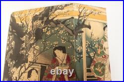 Ukiyoe Japanese woodblock print Plum Garden Chikanobu Yoshu (K00912)
