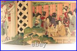 Ukiyoe Japanese woodblock print Sanno Festival Edo Chikanobu Yoshu (K00911)
