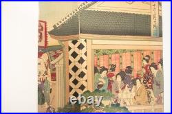 Ukiyoe Japanese woodblock print Sanno Festival Edo Chikanobu Yoshu (K00911)