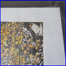 Up a Maple Tree woodcut woodblock print Japanese moku hanga washi signed proof