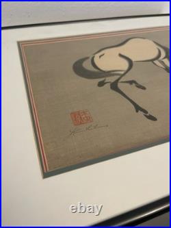 Urushibara Mokuchu White Horse Woodblock Print 1930s Lot Of Two