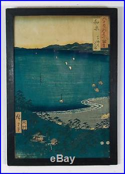 Utagawa Hiroshige (1797-1858) Izumi Province Takashi Beach JAPANESE WOODBLOCK