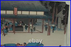 Utagawa Hiroshige Famous Rest House at Kusatsu Japanese Woodblock Print