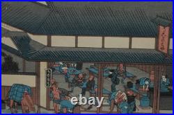 Utagawa Hiroshige Famous Rest House at Kusatsu Japanese Woodblock Print