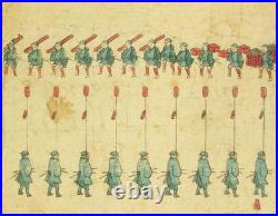 Utagawa Hiroshige II (1826-1869) Original Woodblock print / Daimyo Procession