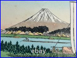 Utagawa Hiroshige Original Woodblock, Famous View Returning Sails at Edo Period