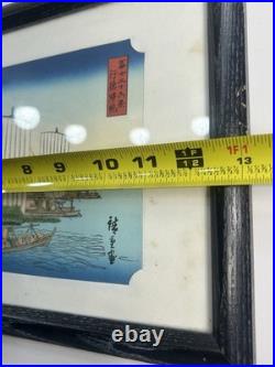 Utagawa Hiroshige Original Woodblock, Famous View Returning Sails at Edo Period