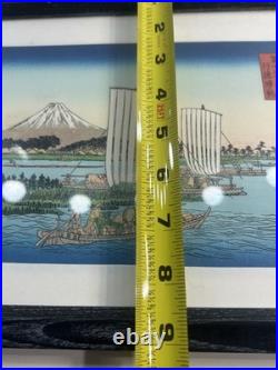 Utagawa Hiroshige Original Woodblock, Famous View Returning Sails at Edo Period
