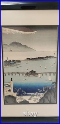 Utagawa Hiroshige Triptych- Eight Views of Omi Province as Seen from Ishiyama