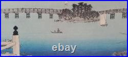 Utagawa Hiroshige Triptych- Eight Views of Omi Province as Seen from Ishiyama