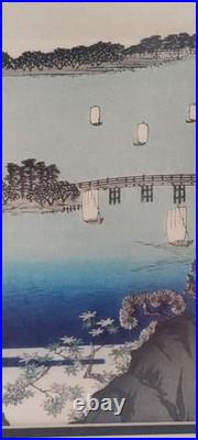 Utagawa Hiroshige Triptych- Eight Views of Omi Province as Seen from Ishiyama