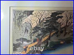 Utagawa Hiroshige Uchida Art Print Cherry Blossoms Matted Framed 24 x 18