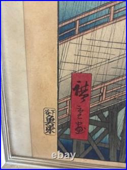 Utagawa Hiroshige Ukiyo-e Woodblock Print One Hundred Famous Views of Edo Edo